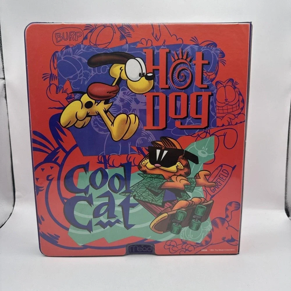 Vintage Garfield Mead 3-Ring Binder Planner Clipboard Metal Clip & Planner 1990s